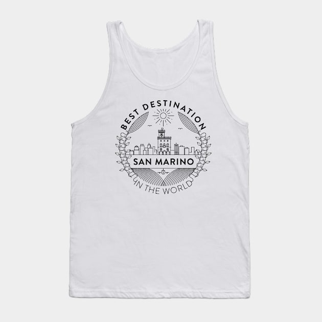 San Marino Minimal Badge Design Tank Top by kursatunsal